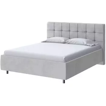 PROxSON Кровать Nety без основания (Ткань: Велюр Teddy Стальной) 200x200