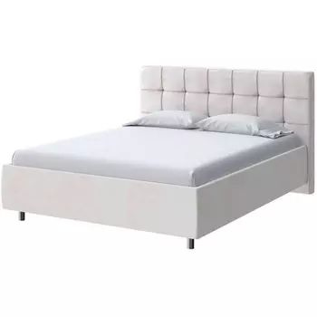 PROxSON Кровать Nety без основания (Ткань: Велюр Teddy Жемчужный) 200x200