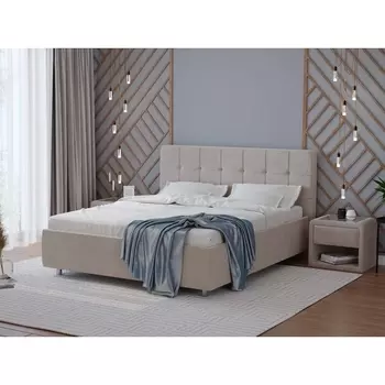 PROxSON Кровать Nety без основания (Ткань: Велюр Monopoly Миндаль (111)) 200x190