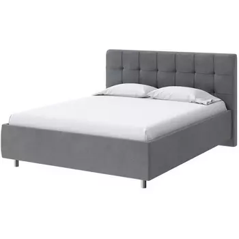 PROxSON Кровать Nety без основания (Ткань: Велюр Monopoly Британский серый (996)) 200x200