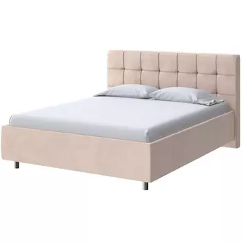 PROxSON Кровать Nety без основания (Ткань: Велюр Teddy Тауп) 200x200