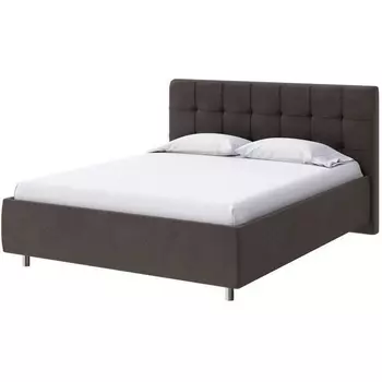 PROxSON Кровать Nety без основания (Ткань: Велюр Monopoly Горячий шоколад (237)) 200x200