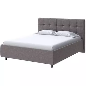 PROxSON Кровать Nety без основания (Ткань: Велюр Gratta 7 Жареный миндаль) 200x200