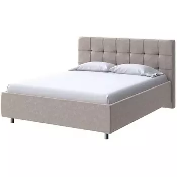 PROxSON Кровать Nety без основания (Ткань: Велюр Gratta 2 Латте) 200x200