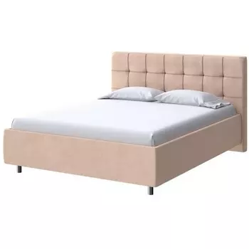 PROxSON Кровать Nety без основания (Ткань: Велюр Casa Бежевый) 200x200