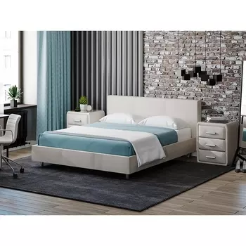 PROxSON Кровать Novo (Ткань: Рогожка Savana Milk (молочный)) 160x200