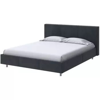 PROxSON Кровать Novo (Ткань: Велюр Teddy Древесный уголь) 160x200