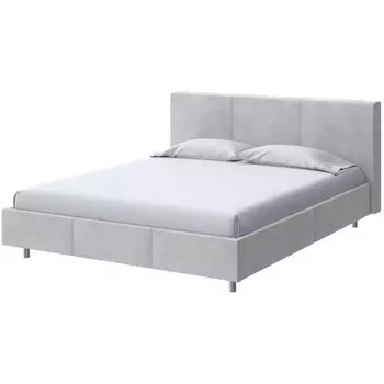 PROxSON Кровать Novo (Ткань: Велюр Teddy Стальной) 160x200