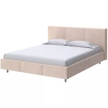 PROxSON Кровать Novo (Ткань: Велюр Teddy Тауп) 160x200