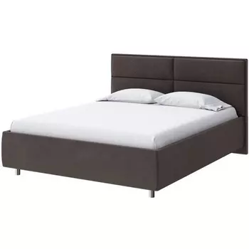 PROxSON Кровать Pado без основания (Ткань: Велюр Monopoly Горячий шоколад (237)) 200x200