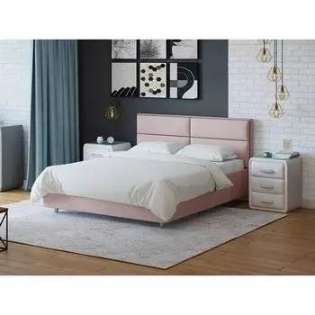 PROxSON Кровать Pado без основания (Ткань: Велюр Ultra Розовый мусс) 200x200