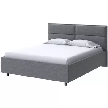 PROxSON Кровать Pado без основания (Ткань: Велюр Gratta 4 Серый космос) 200x200