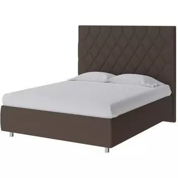 PROxSON Кровать Rhomby без основания (Ткань: Рогожка Savana Chocolate (шоколад)) 180x190