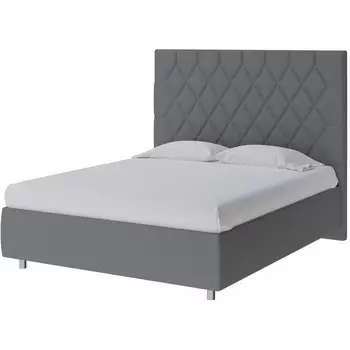 PROxSON Кровать Rhomby без основания (Ткань: Рогожка Savana Grey (серый)) 180x190