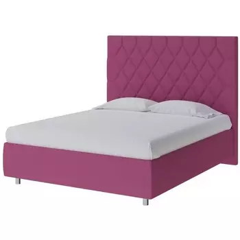 PROxSON Кровать Rhomby без основания (Ткань: Рогожка Savana Berry (фиолетовый)) 200x190