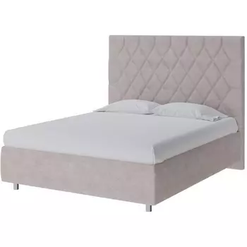 PROxSON Кровать Rhomby без основания (Ткань: Велюр Лофти Бежевый) 200x190