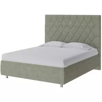 PROxSON Кровать Rhomby без основания (Ткань: Велюр Лофти Олива) 200x190