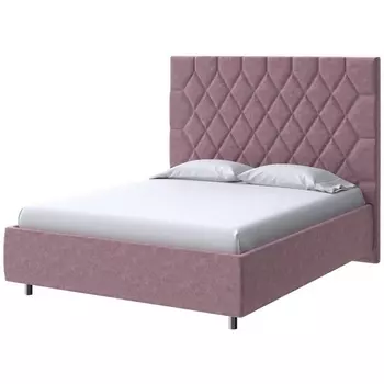 PROxSON Кровать Rhomby без основания (Ткань: Велюр Gratta 6 Ягодный мусс) 180x200