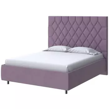PROxSON Кровать Rhomby без основания (Ткань: Велюр Ultra Сливовый) 200x200