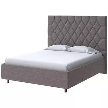 PROxSON Кровать Rhomby без основания (Ткань: Велюр Gratta 7 Жареный миндаль) 200x190