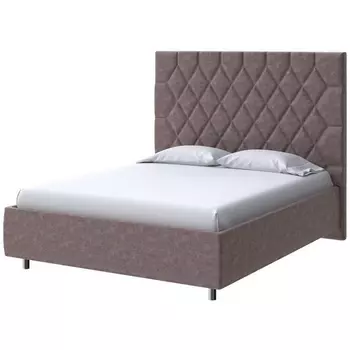 PROxSON Кровать Rhomby без основания (Ткань: Велюр Gratta 8 Брауни) 180x190