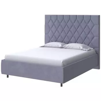 PROxSON Кровать Rhomby без основания (Ткань: Велюр Casa Благородный серый) 200x200