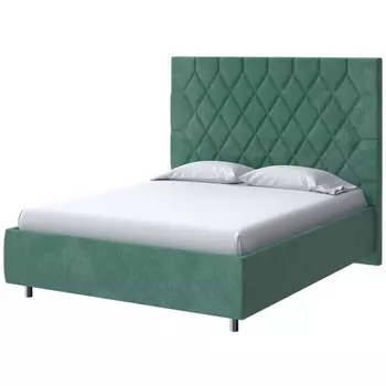 PROxSON Кровать Rhomby без основания (Ткань: Велюр Casa Изумрудный) 200x200