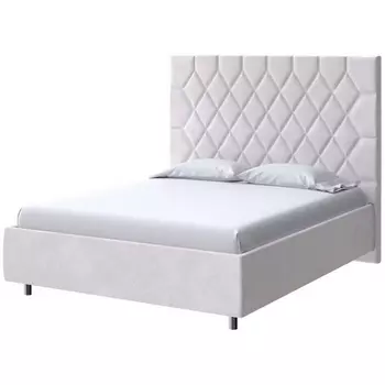 PROxSON Кровать Rhomby без основания (Ткань: Велюр Casa Лунный) 200x200