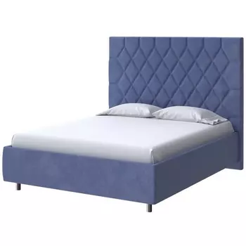 PROxSON Кровать Rhomby без основания (Ткань: Велюр Casa Сапфировый) 200x190