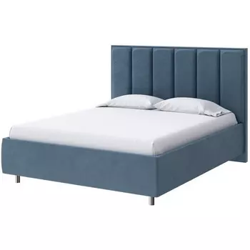 PROxSON Кровать Routa без основания (Ткань: Велюр Monopoly Прованский синий (792)) 200x200