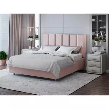 PROxSON Кровать Routa без основания (Ткань: Велюр Ultra Розовый мусс) 200x200