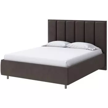 PROxSON Кровать Routa без основания (Ткань: Велюр Monopoly Горячий шоколад (237)) 200x200