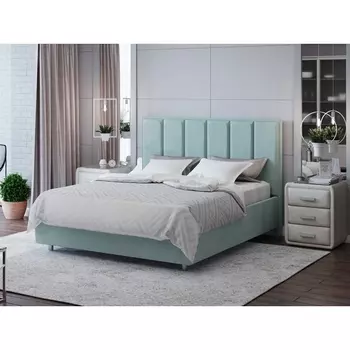 PROxSON Кровать Routa без основания (Ткань: Велюр Monopoly Мятный лёд (670)) 200x200