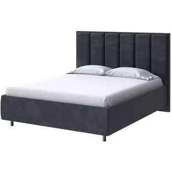 PROxSON Кровать Routa без основания (Ткань: Велюр Casa Графитовый) 200x200