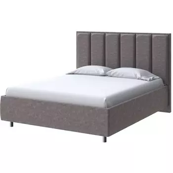 PROxSON Кровать Routa без основания (Ткань: Велюр Gratta 7 Жареный миндаль) 200x200