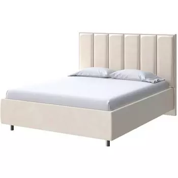 PROxSON Кровать Routa без основания (Ткань: Велюр Casa Сахарный) 200x200