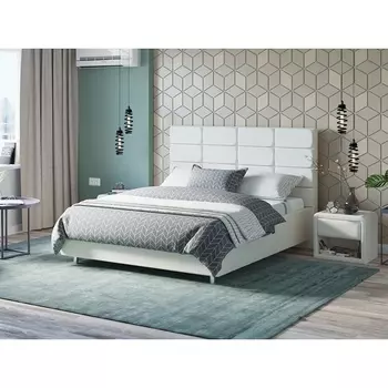 PROxSON Кровать Shapy без основания (Ткань: Рогожка Savana Milk (молочный)) 200x190