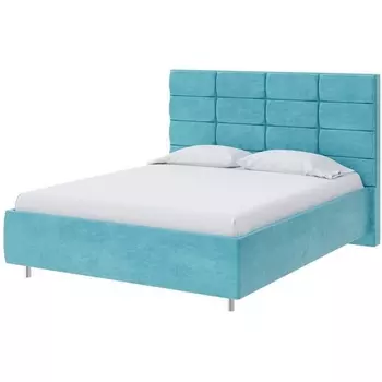 PROxSON Кровать Shapy без основания (Ткань: Велюр Лофти Лазурь) 200x190