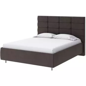 PROxSON Кровать Shapy без основания (Ткань: Велюр Monopoly Горячий шоколад (237)) 200x200