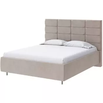 PROxSON Кровать Shapy без основания (Ткань: Велюр Monopoly Миндаль (111)) 180x200