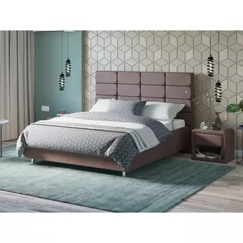 PROxSON Кровать Shapy без основания (Ткань: Велюр Ultra Горячий шоколад) 200x200