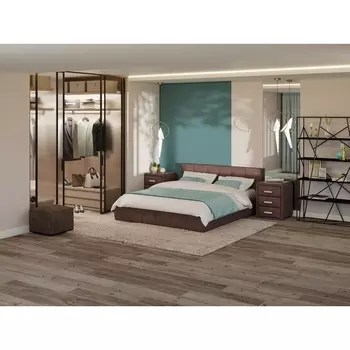 PROxSON Кровать Varna без основания (Ткань: Жаккард Tesla Брауни) 180x200