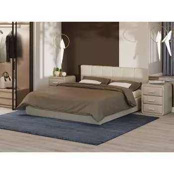 PROxSON Кровать Varna Grand без основания (Ткань: Рогожка Savana Camel (бежевый)) 180x200