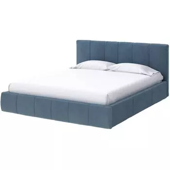 PROxSON Кровать Varna Grand без основания (Ткань: Велюр Monopoly Прованский синий (792)) 180x200