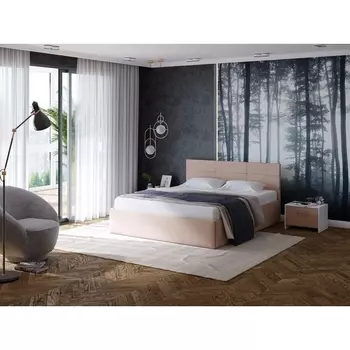 PROxSON Кровать Vector Plus (Ткань: Рогожка Savana Camel (бежевый)) 180x200