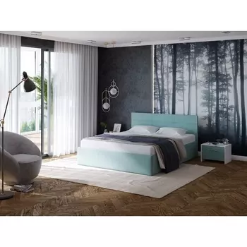 PROxSON Кровать Vector Plus (Ткань: Велюр Monopoly Мятный лёд (670)) 180x200