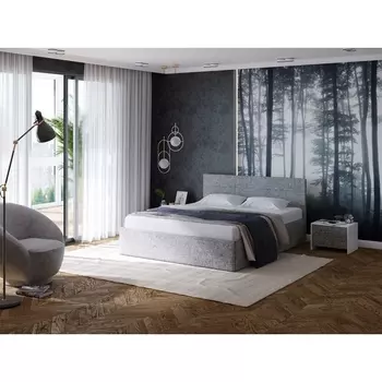 PROxSON Кровать Vector Plus (Ткань: Жаккард Tesla Графит) 160x200