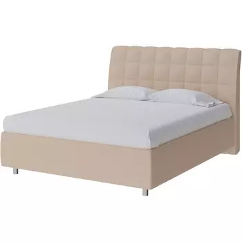 PROxSON Кровать Volumo без основания (Ткань: Рогожка Savana Camel (бежевый)) 200x190