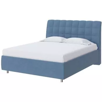 PROxSON Кровать Volumo без основания (Ткань: Рогожка Тетра Голубой) 200x200