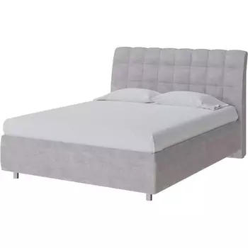 PROxSON Кровать Volumo без основания (Ткань: Велюр Лофти Серый) 200x200